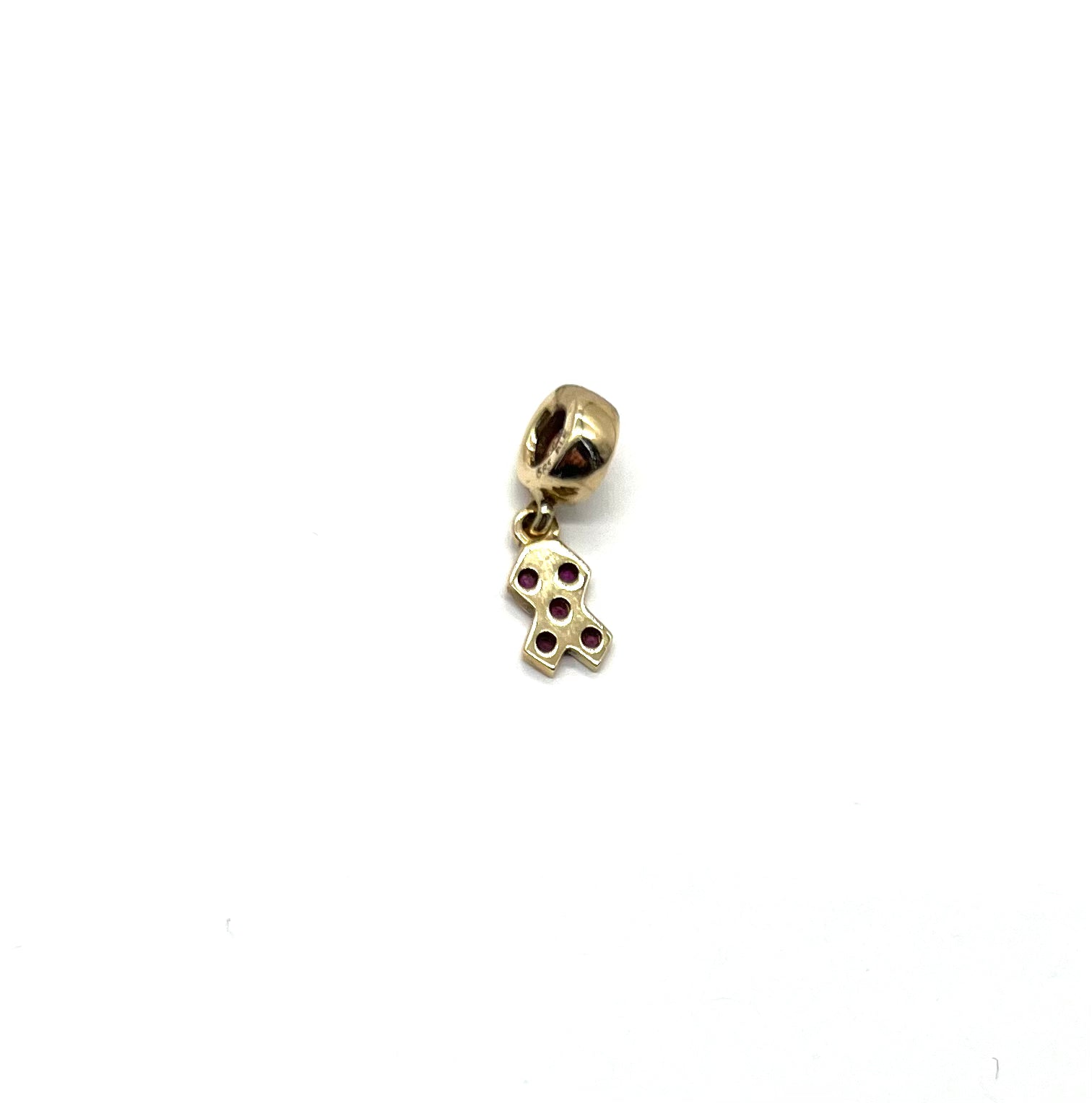 Pandora 14k Gold Breast Cancer Awareness Ribbon Charm - Elegant Jewelry Gift for Survivors, Supporters & Loved Ones - Perfect for Bracelets, Necklaces & Special Occasions