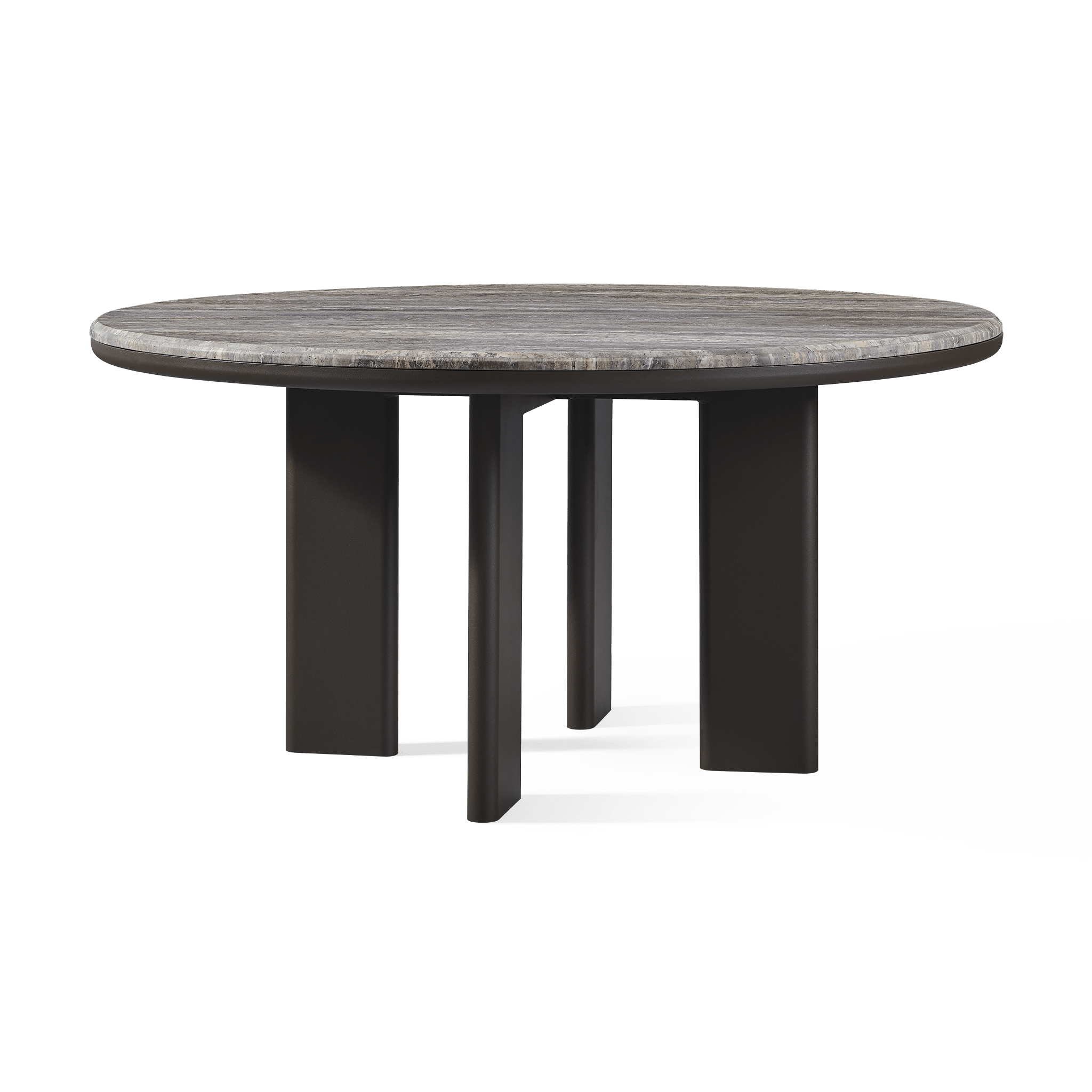Palm Beach Aluminum Round Dining Table 60 Inch - Outdoor Patio, Garden, Poolside Dining Set for Backyard & Restaurant Use