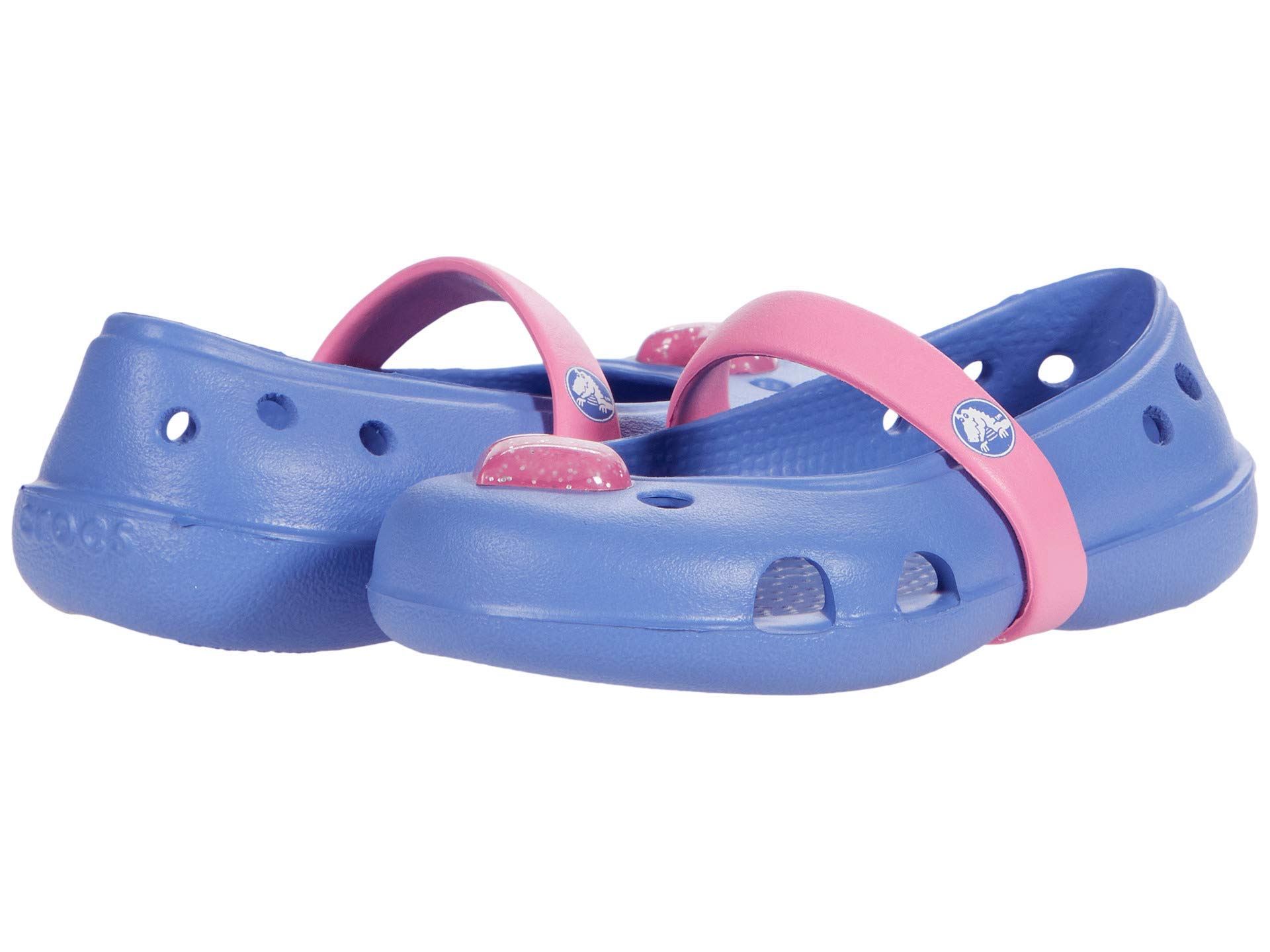 Crocs Girl's Keeley Embellished Flat Shoes for Toddler & Little Kid - Comfortable & Stylish Toddler Sandals for Playtime, Beach & Everyday Wear