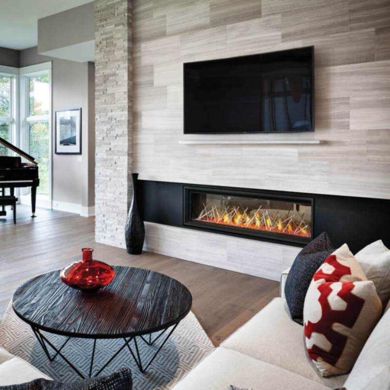 Napoleon Vector 62 See Through Linear Direct Vent Gas Fireplace - LV62N2 | Modern Home Heating Solution for Living Rooms & Patios