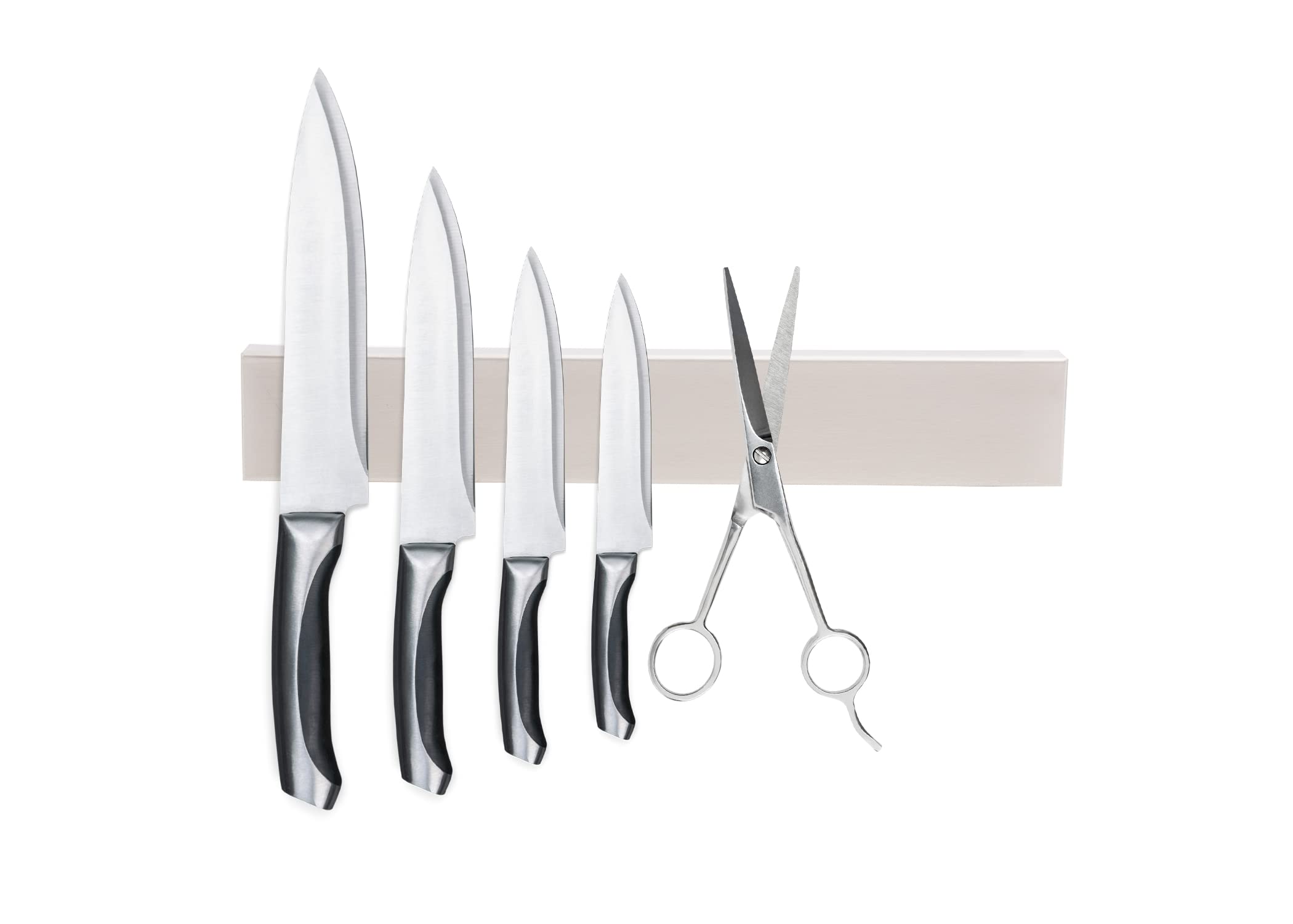 12 Inch Stainless Steel Magnetic Knife Holder for Wall - Strong Knife Strip Rack for Kitchen Knives & Utensils - Perfect for Home Chefs & Professional Kitchens
