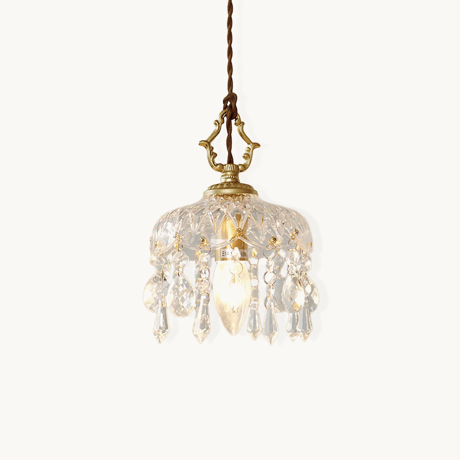 Crystal Haba Pendant Lamp - Modern Glass Ceiling Light Fixture for Dining Room, Kitchen, Living Room & Bedroom Decor
