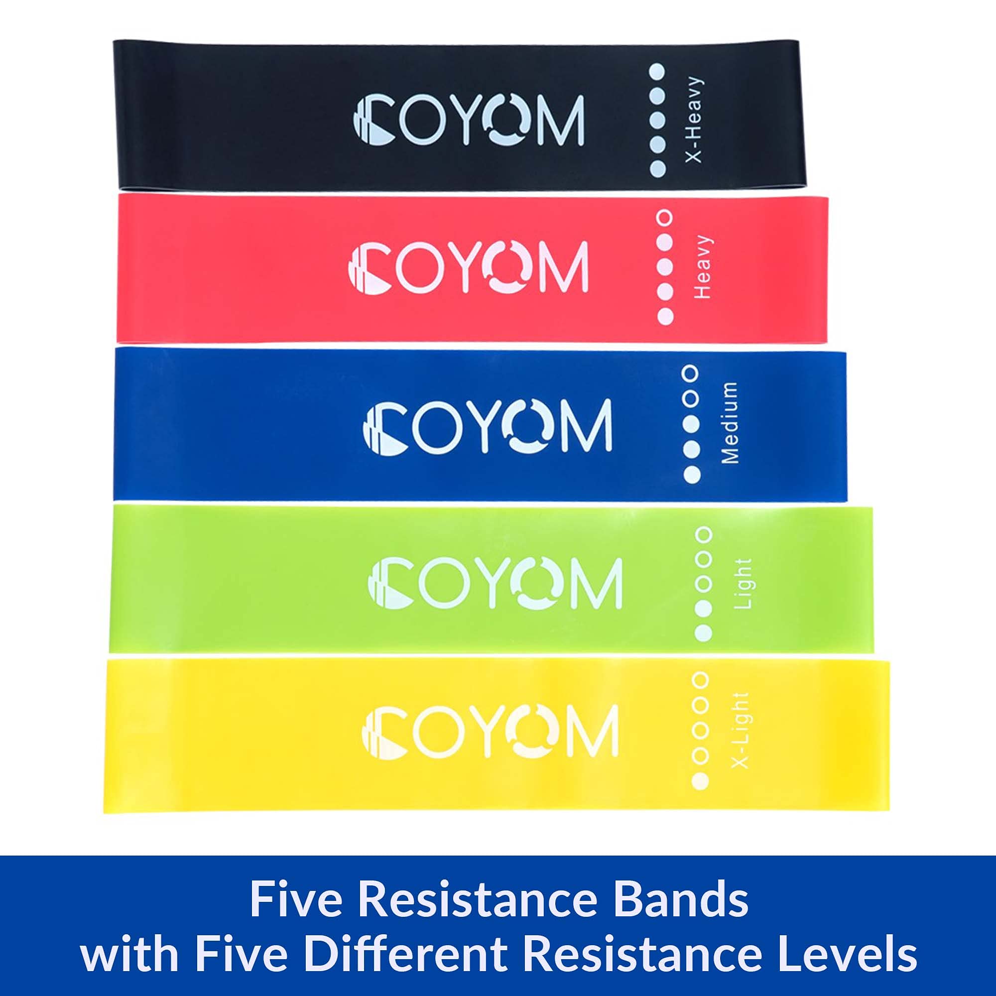Premium Resistance Loop Bands Set for Yoga, Pilates & Home Workouts - Stretching & Physical Therapy Exercise Bands for Women & Men - Perfect for Home Gym, Fitness Training & Rehabilitation