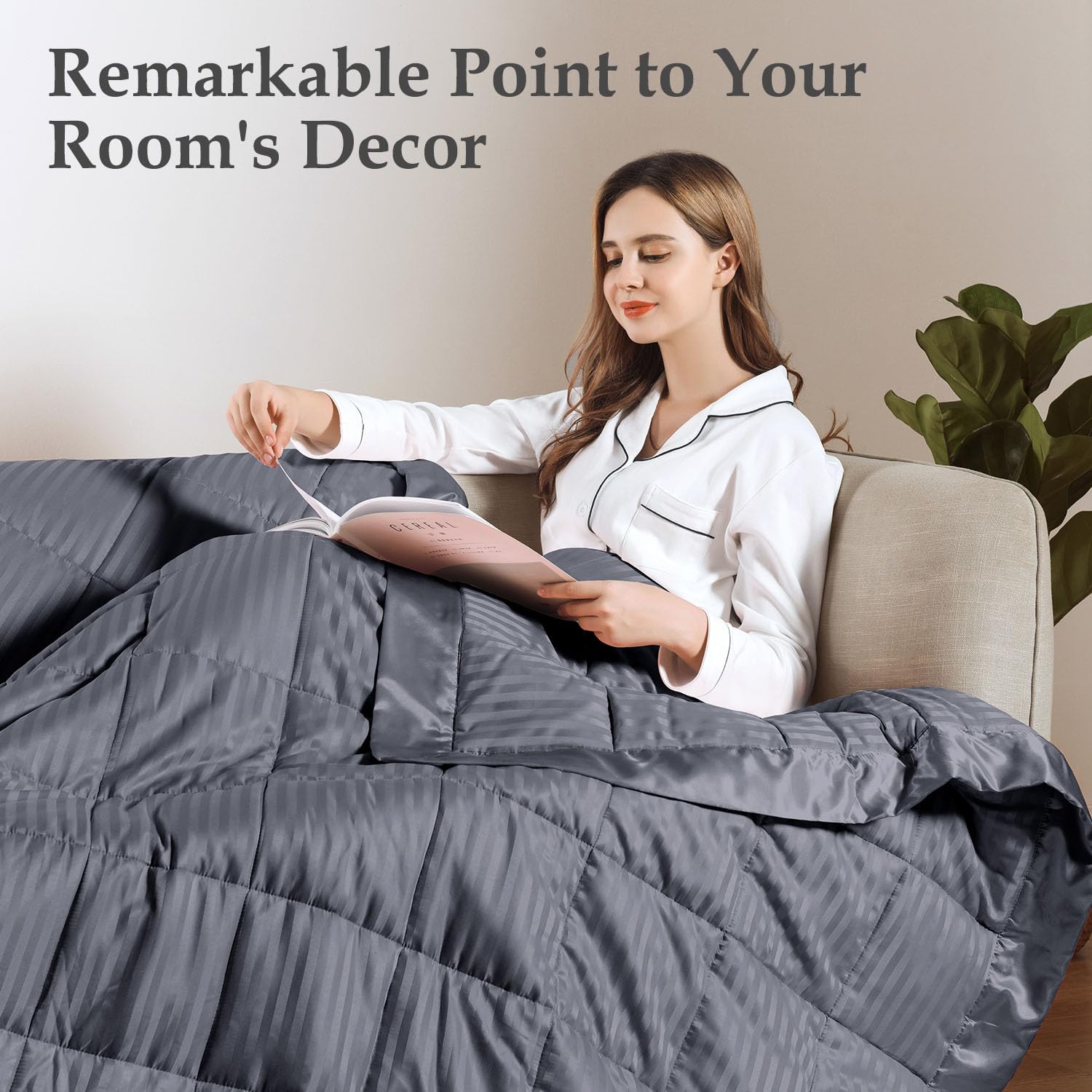 Downluxe 15 lb Weighted Blanket Queen Size (90