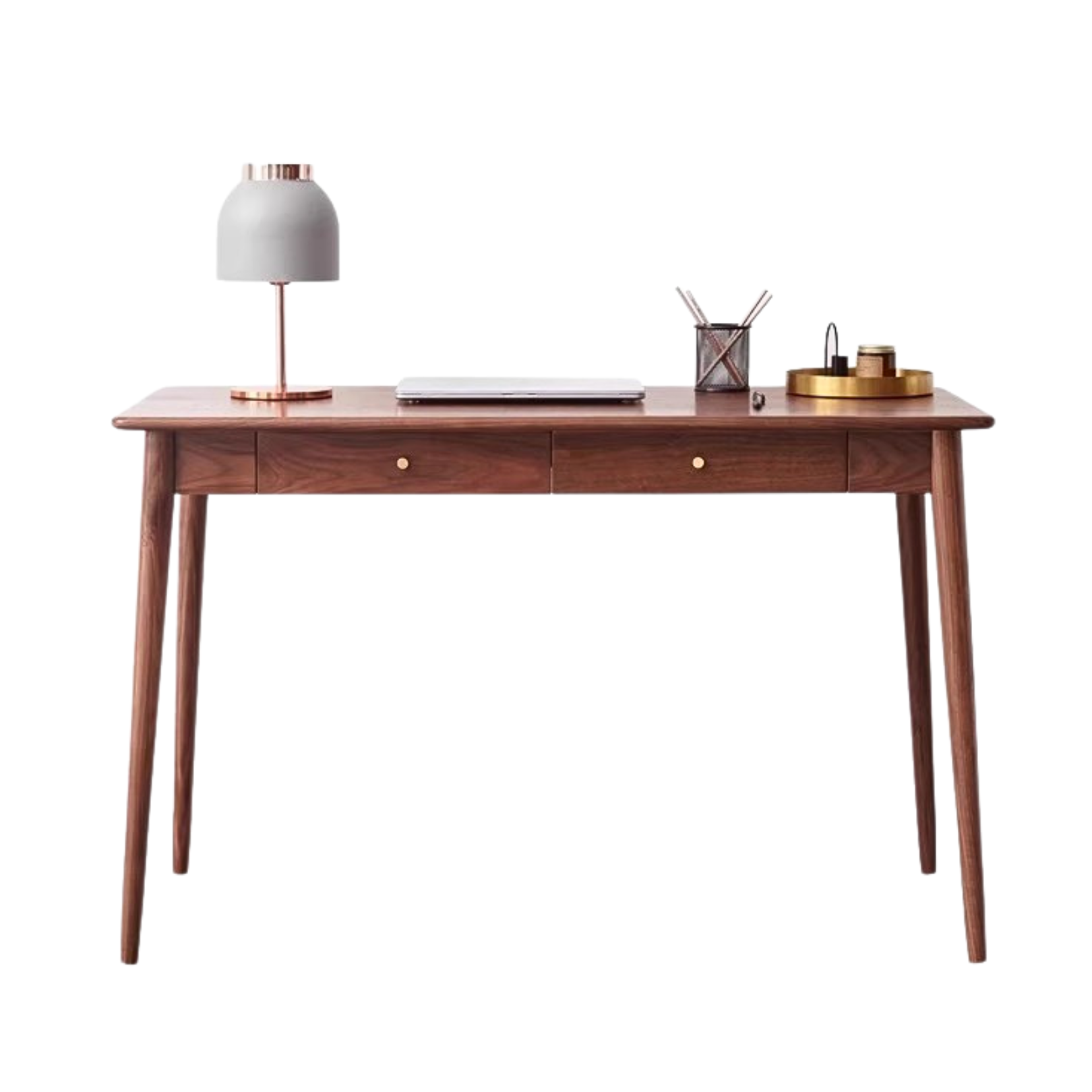 39.4x20.5x29.5 inch / 100x52x75сm / Rich Dark Walnut color / North American black walnut double drawer desk
