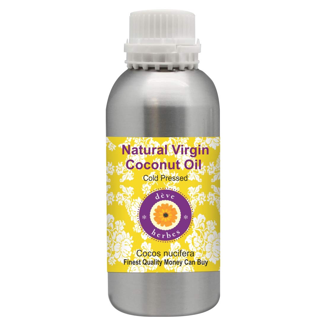 Organic Virgin Coconut Oil (Cocos Nucifera) - Cold Pressed, Unrefined, 21.3oz (630ml) - Therapeutic Grade for Cooking, Skin & Hair Care - Perfect for Baking, Massage & Natural Beauty