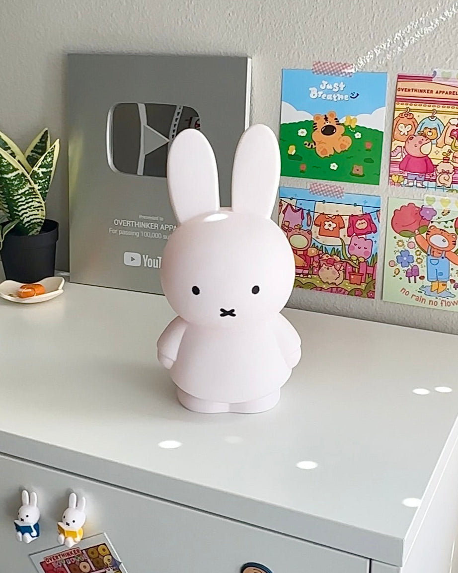 Large Miffy Coin Bank - White Minimalist Bunny Money Box | Official Just Dutch x Miffy Collection | Aesthetic Room Decor, Savings Jar & Gift Idea for Kids, Teens & Adults | Perfect for Bedroom, Nursery & Office Decor