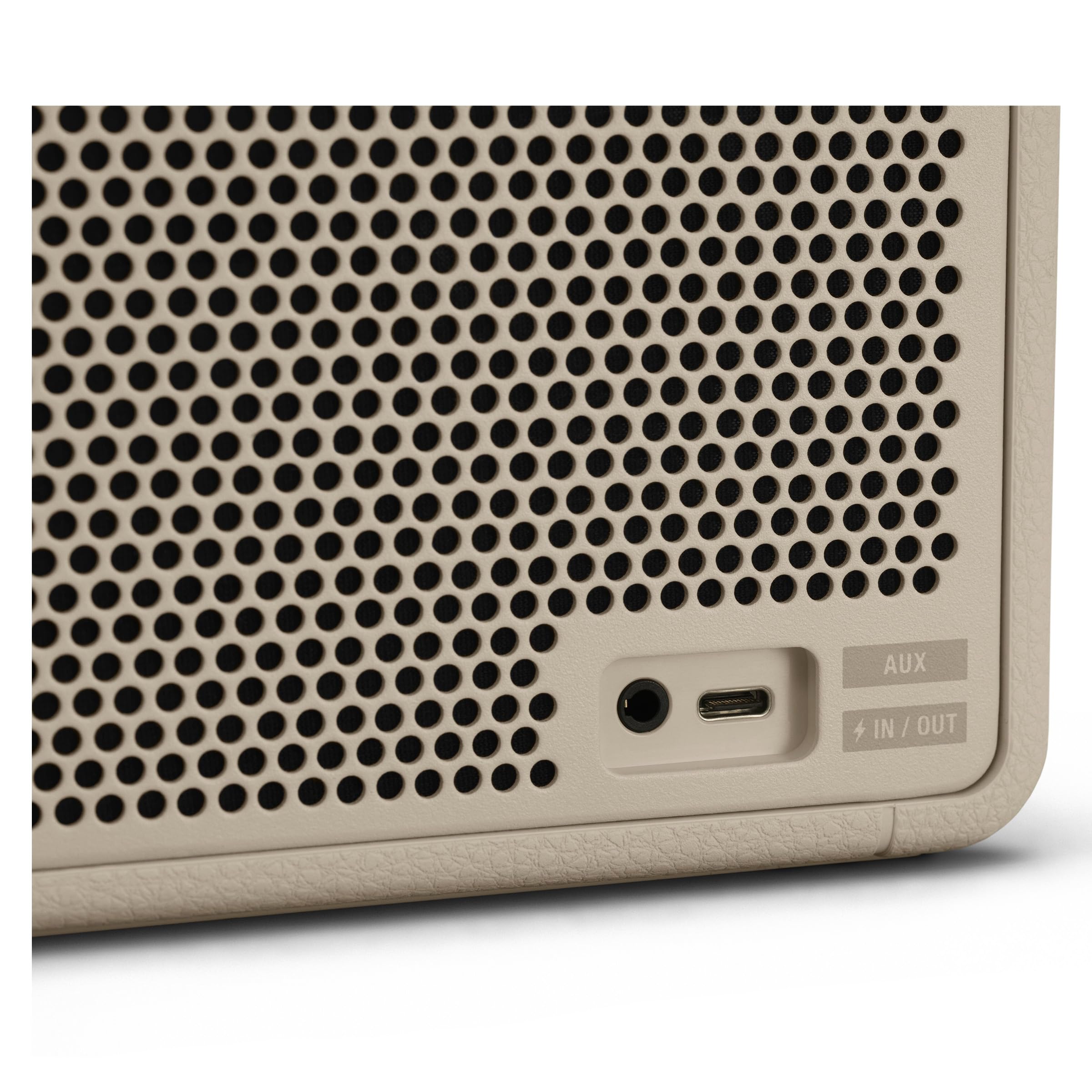 Marshall Middleton Portable Bluetooth Speaker - Wireless Outdoor Speaker with Rich Bass, 20+ Hours Playtime, IP67 Waterproof, Cream - Perfect for Camping, Beach, Pool Parties & Travel