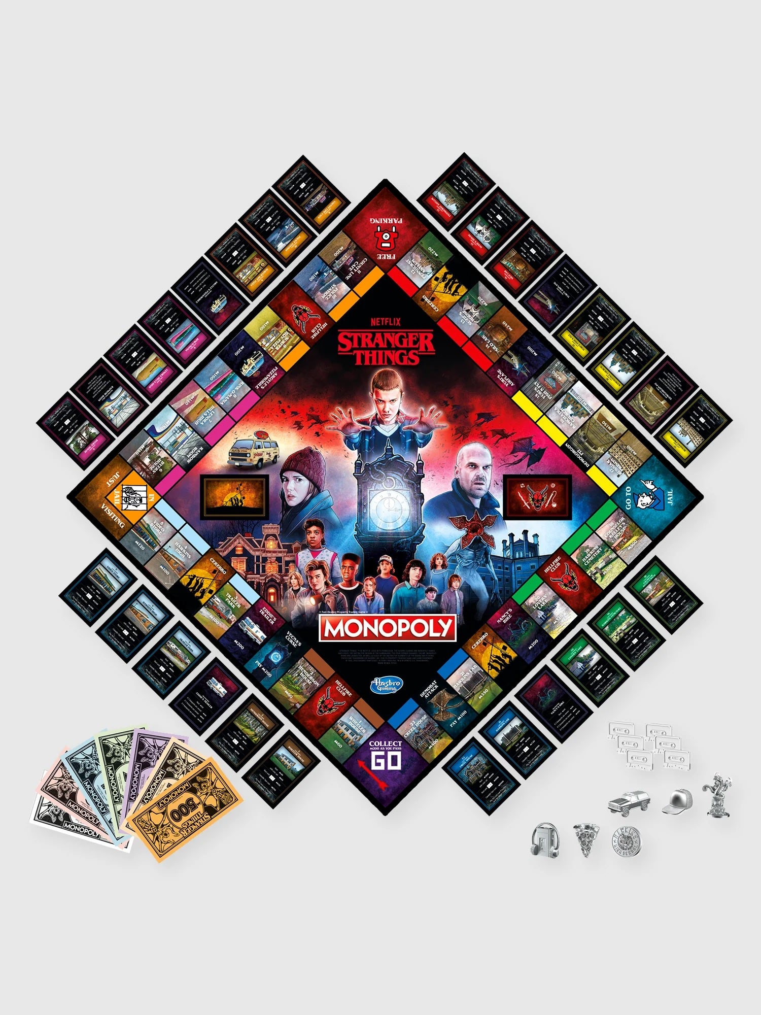 Stranger Things 4 Edition Monopoly Board Game - Official Collector's Edition for Family Game Night & Themed Parties