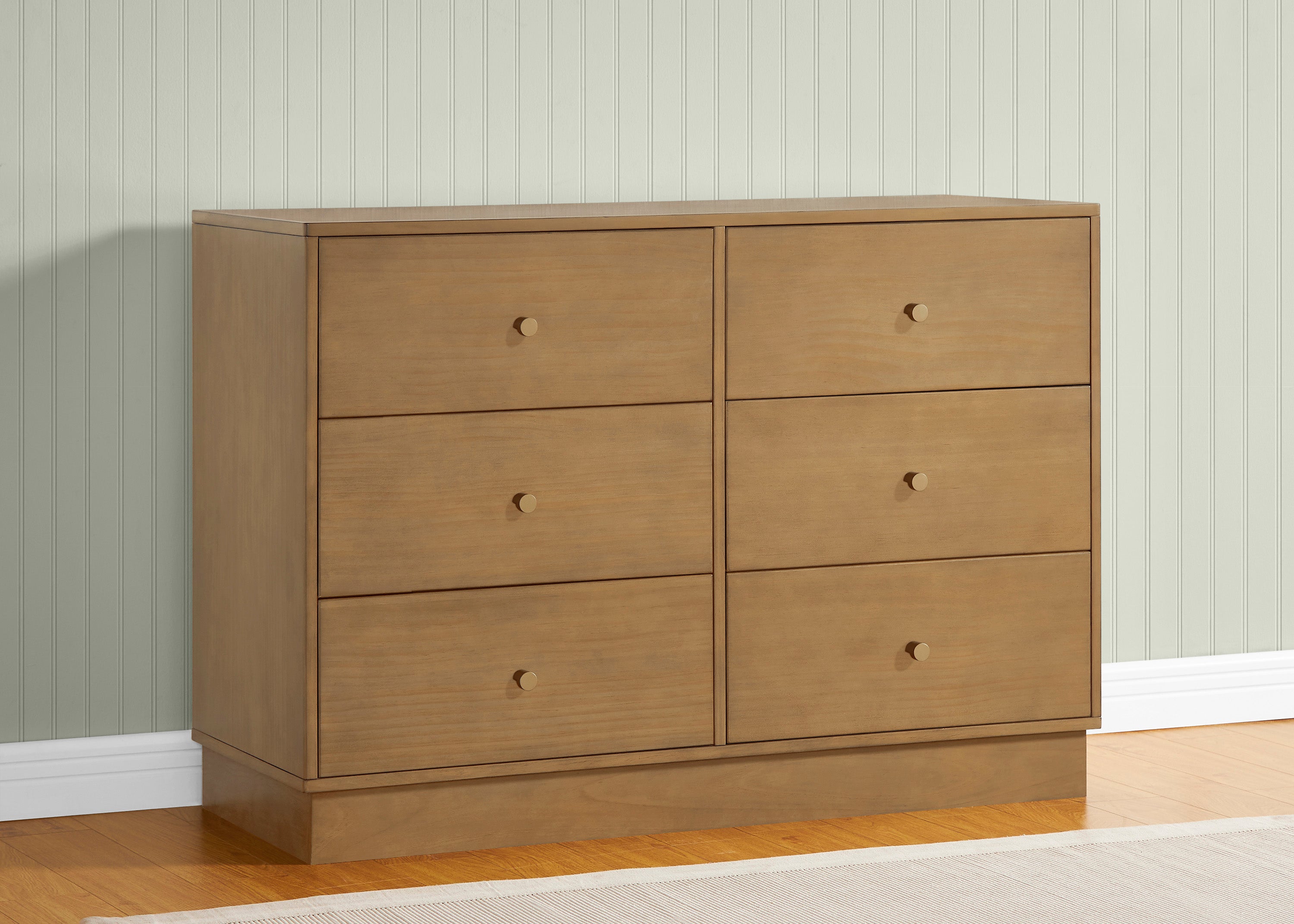 James 6-Drawer Wooden Dresser with Interlocking Drawers - Sturdy Bedroom Storage Organizer for Clothes & Accessories | Perfect for Master Bedroom, Guest Room & Dormitory
