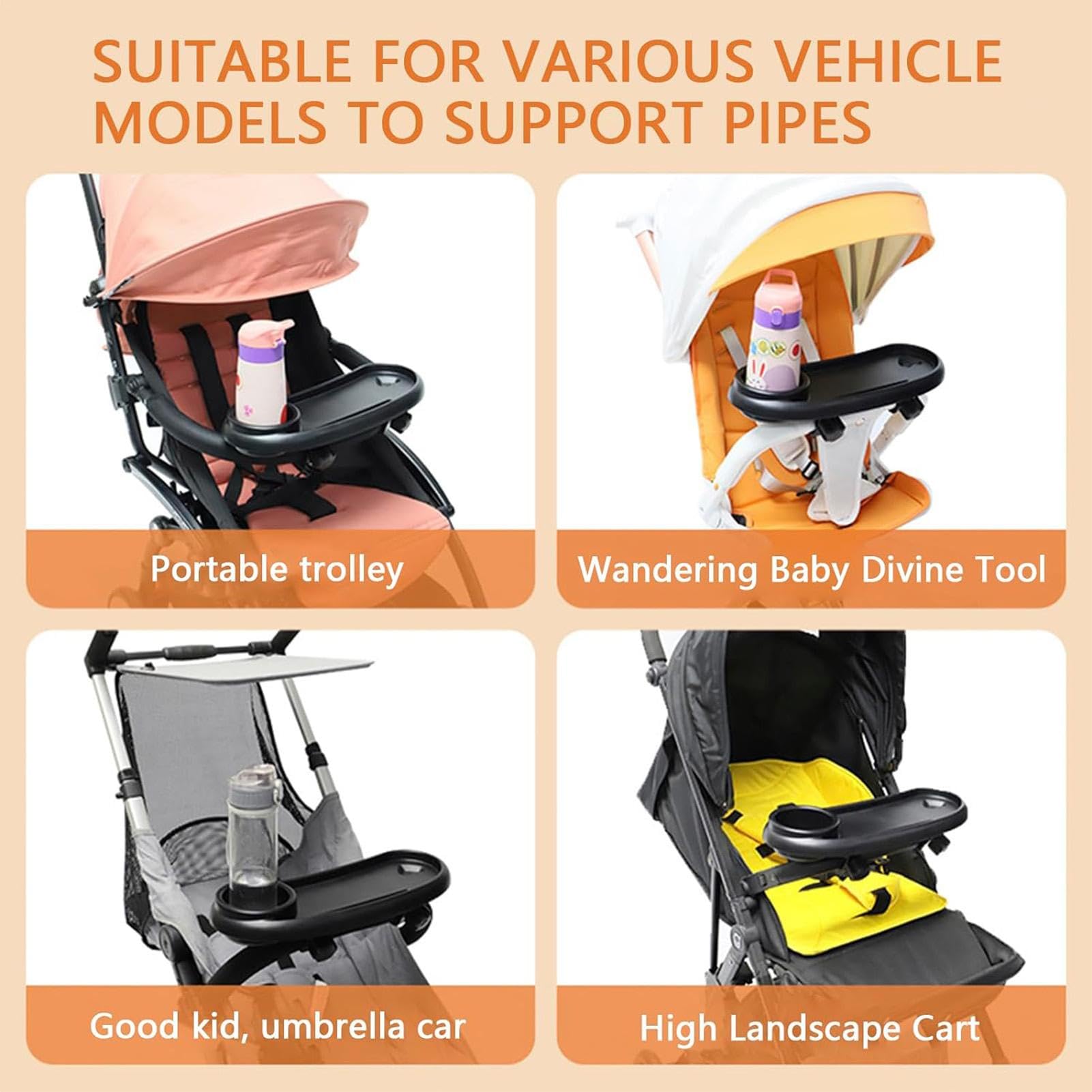 **Upgraded Adjustable Stroller Snack Tray with Phone Holder – Secure & Convenient Snack Organizer for Babies & Toddlers – Perfect for On-the-Go Feeding & Entertainment**