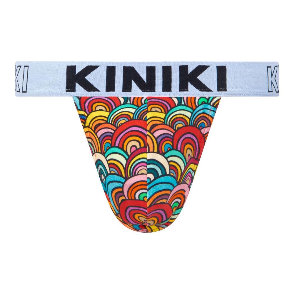 Kiniki Men's Cotton Printed Thong Underwear - Soft Breathable Comfortable Underwear for Men - Perfect for Daily Wear, Gym, and Beach