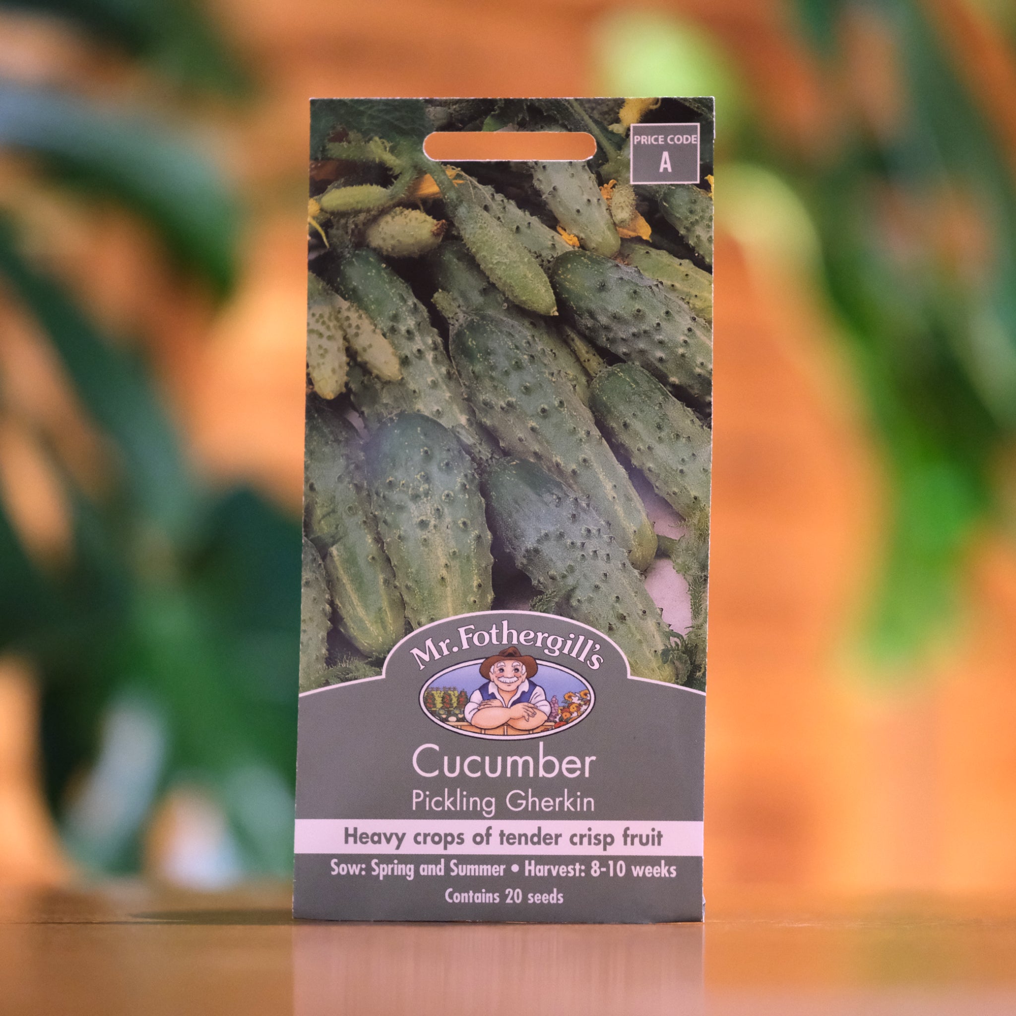 Organic Pickling Gherkin Cucumber Seeds for Home Gardening - Perfect for Pickles, Salads & Canning | Non-GMO Heirloom Vegetable Seeds for DIY Pickling & Fresh Eating