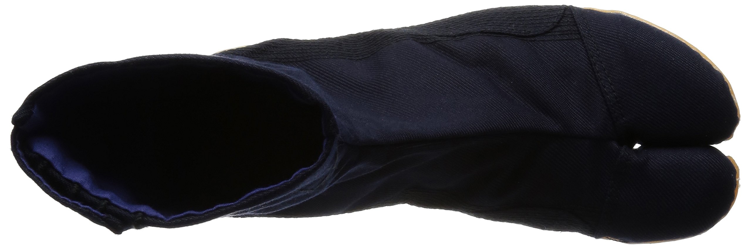 Traditional Japanese Tabi Shoes for Men & Women - Navy Blue Matsuri Jog Style with 6 Clips - Comfortable Ninja Footwear for Martial Arts, Cosplay, and Festival Events