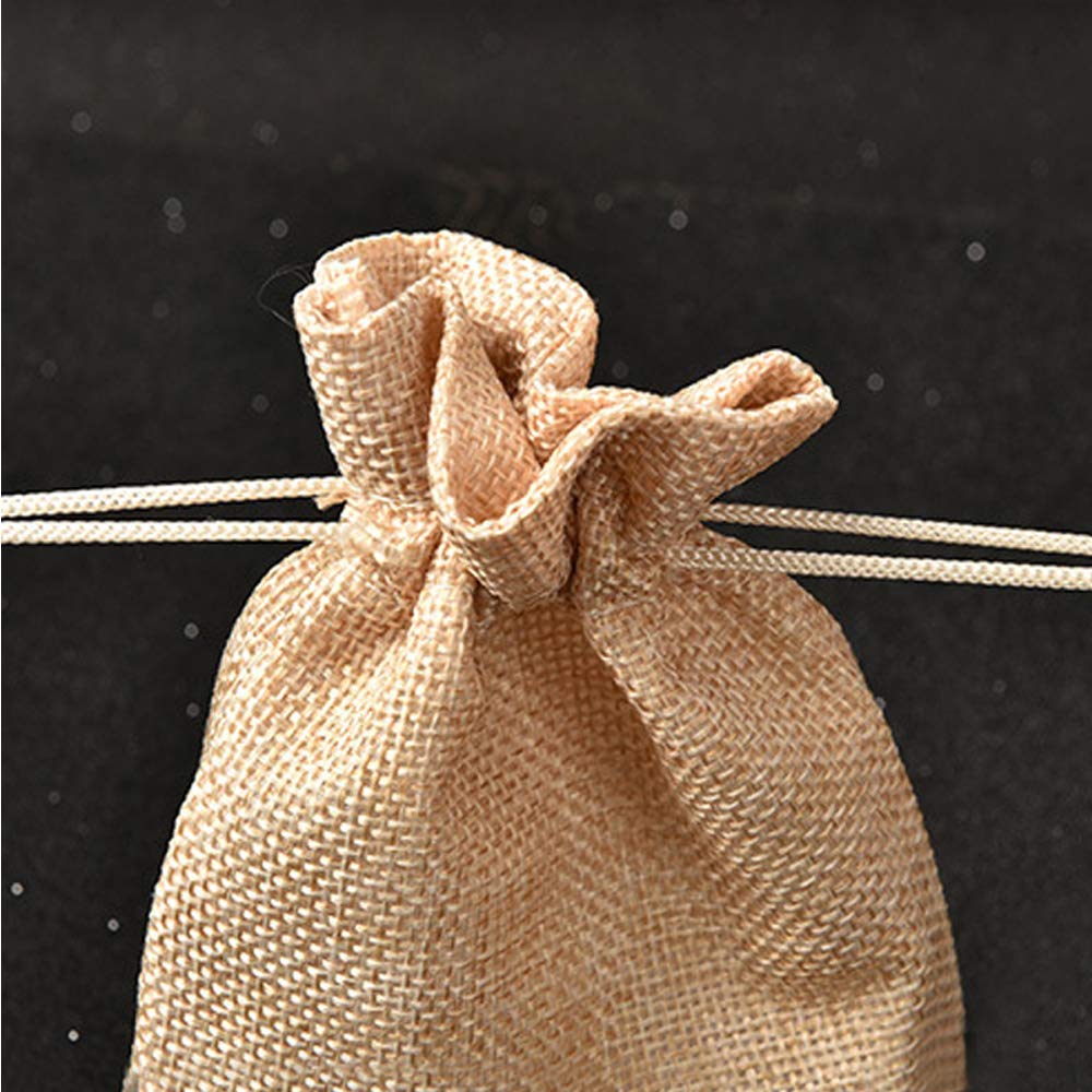 30 Pack Natural Burlap Drawstring Bags - 4x5.5 Inch Beige Small Gift Pouches for Jewelry, Wedding Favors, Party Decor & DIY Crafts | Perfect for Rustic Wedding, Baby Shower, Christmas Gifts & Handmade Crafts