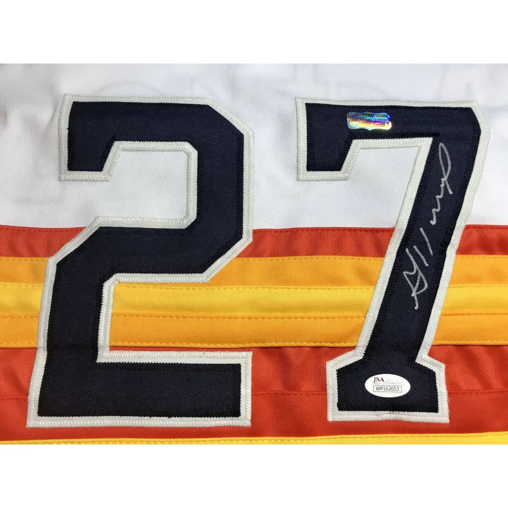 Authentic Jose Altuve Signed Houston Astros Rainbow Jersey with JSA COA - 2017 World Series Champions Autographed Memorabilia - Perfect for Sports Collectors, Man Cave Decor & Astros Fans Gifts
