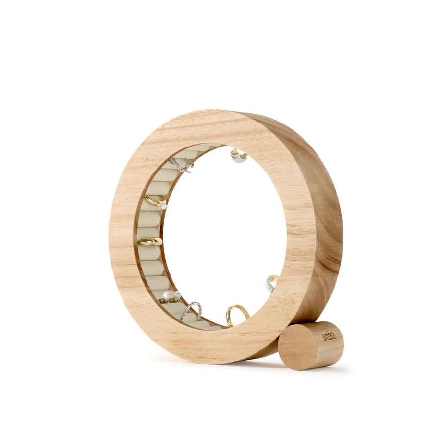 Ferris Jewelry Organizer - Natural Wood Jewelry Box for Necklaces, Rings & Earrings | Perfect for Bedroom, Bathroom & Travel Storage
