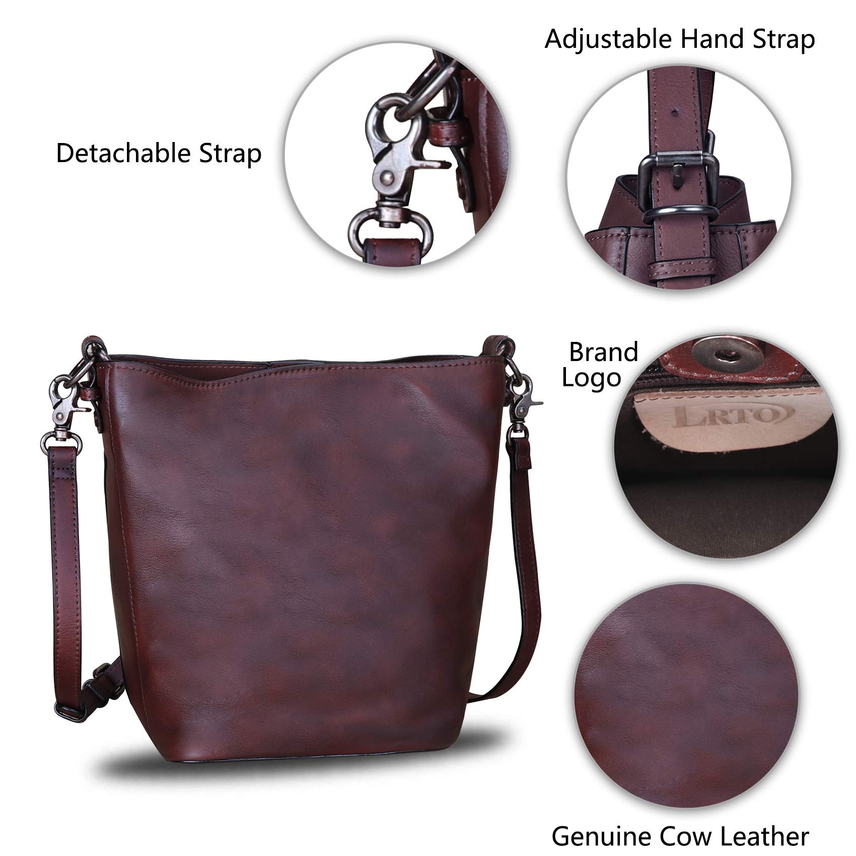 Genuine Leather Shoulder Bag for Women - Top Handle Satchel, Crossbody Tote Purse - Perfect for Work, Travel & Everyday Use