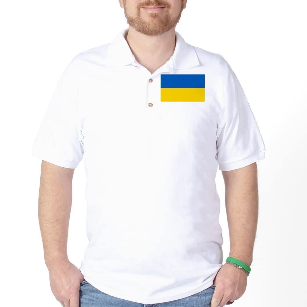 Ukraine Flag Golf Polo Shirt - Patriotic Ukrainian Pride Apparel for Men & Women - Perfect for Golf, Casual Wear & Supporting Ukraine