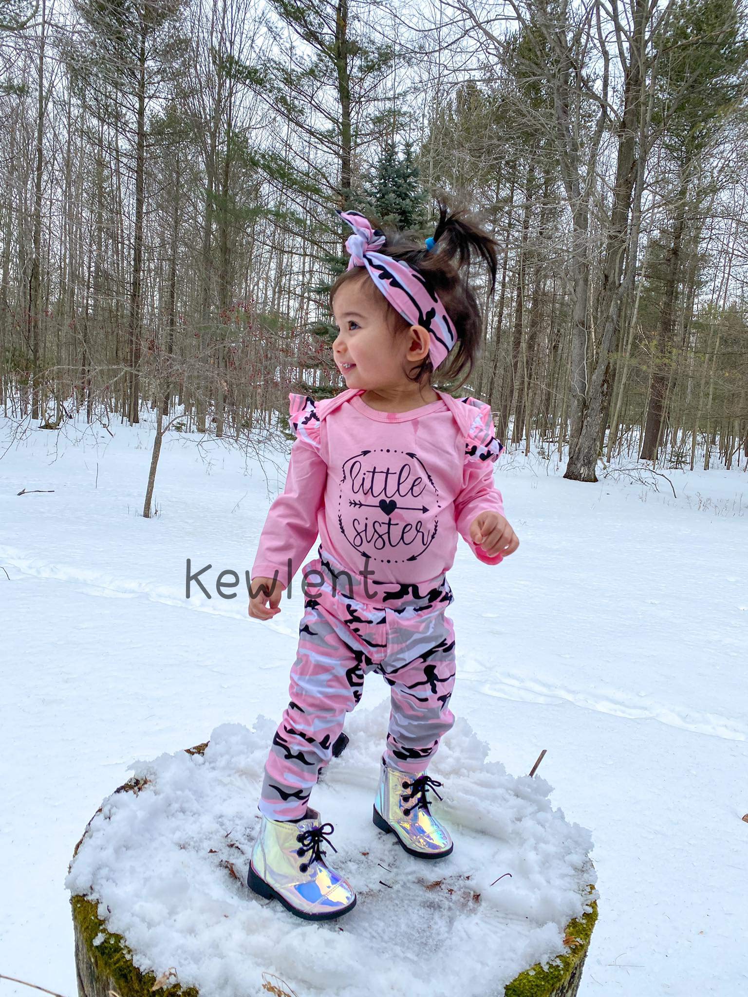 Adorable Baby Girl Matching Outfits - Little Sister & Big Sister Pink Floral Pants Set | Cute Sibling Photoshoot & Family Outing Outfits