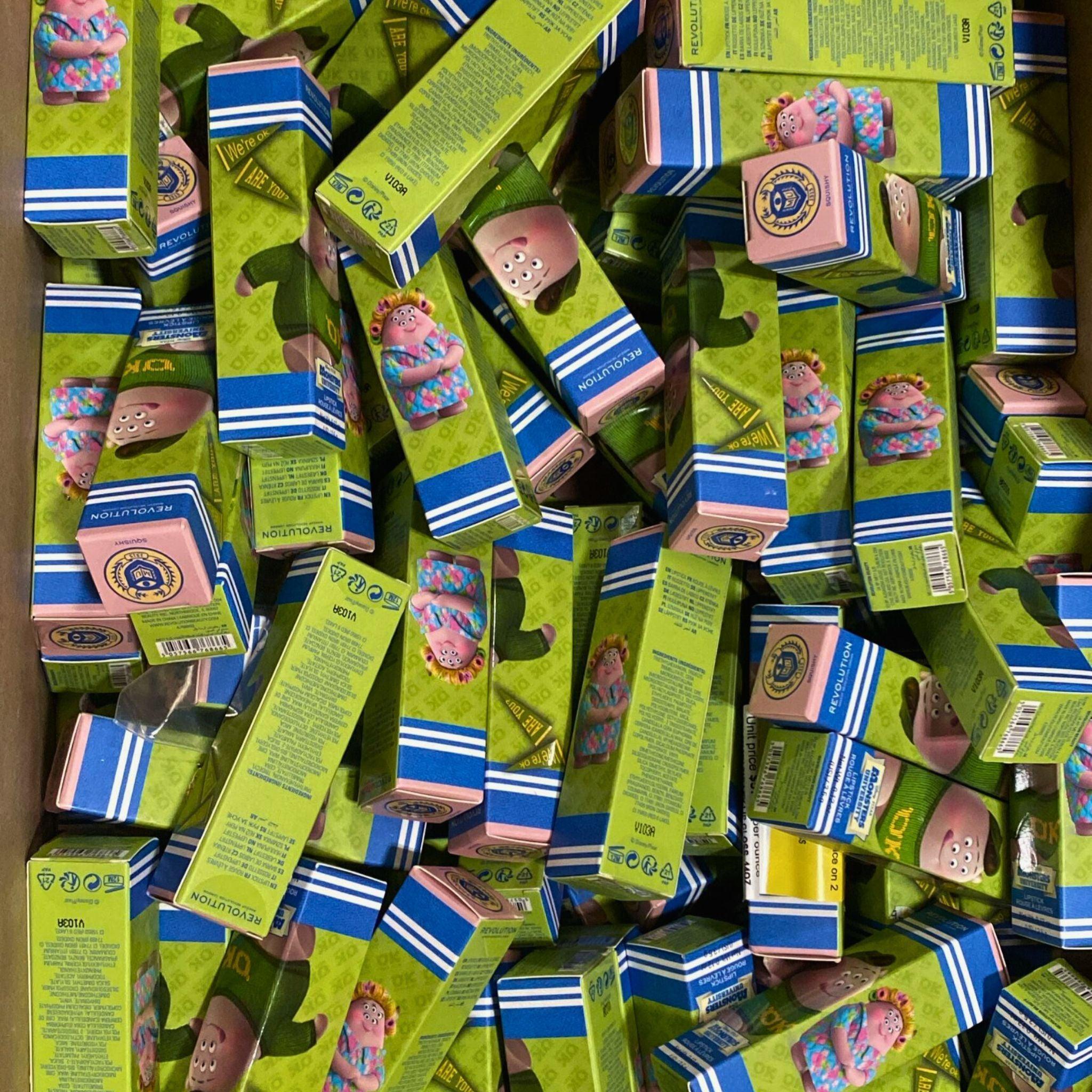 Makeup Revolution x Monsters University Lipstick - Squishy Shade 3.5g (50 Pcs Bulk) - Perfect for Halloween Costumes, Cosplay, and Themed Parties