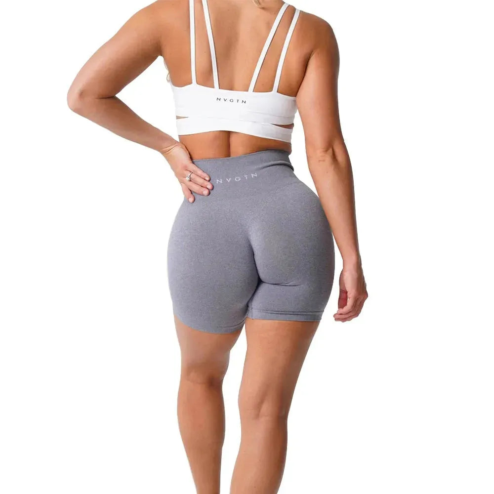 NVGTN Seamless Pro Shorts for Women - High Waisted Workout Shorts with Scrunch Detail - Perfect for Running, Yoga & Gym Training - Great for Intense Workouts & Active Lifestyle