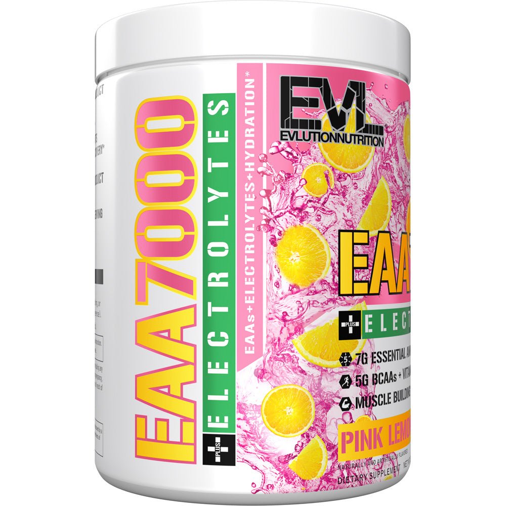 EVLUTION NUTRITION EAA7000 + Electrolytes - Essential Amino Acid Supplement with Hydration Support for Athletes & Fitness Enthusiasts - Pre-Workout, Post-Workout & Recovery Drink