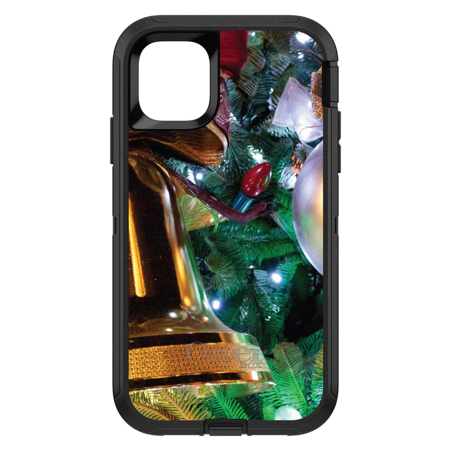 DistinctInk iPhone 12/12 Pro Case (6.1 Inch) - Durable Black Protective Cover Compatible with OtterBox Defender - Perfect for Christmas Gifts & Year-Round Protection - Ideal for Everyday Use, Travel & Holiday Decorations