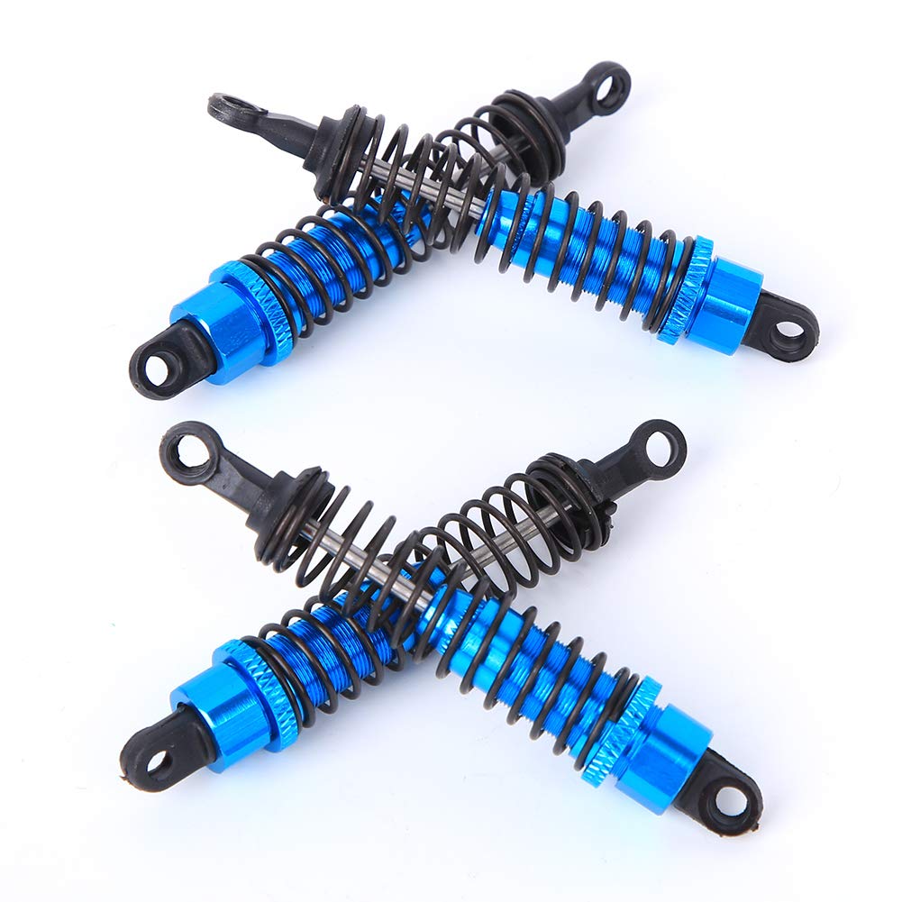 80MM Aluminum Alloy RC Car Shock Absorbers - Front & Rear Suspension for RGT 136100 1/10 Scale RC Cars (Blue) | Durable Off-Road Bashing & Racing Performance Upgrade