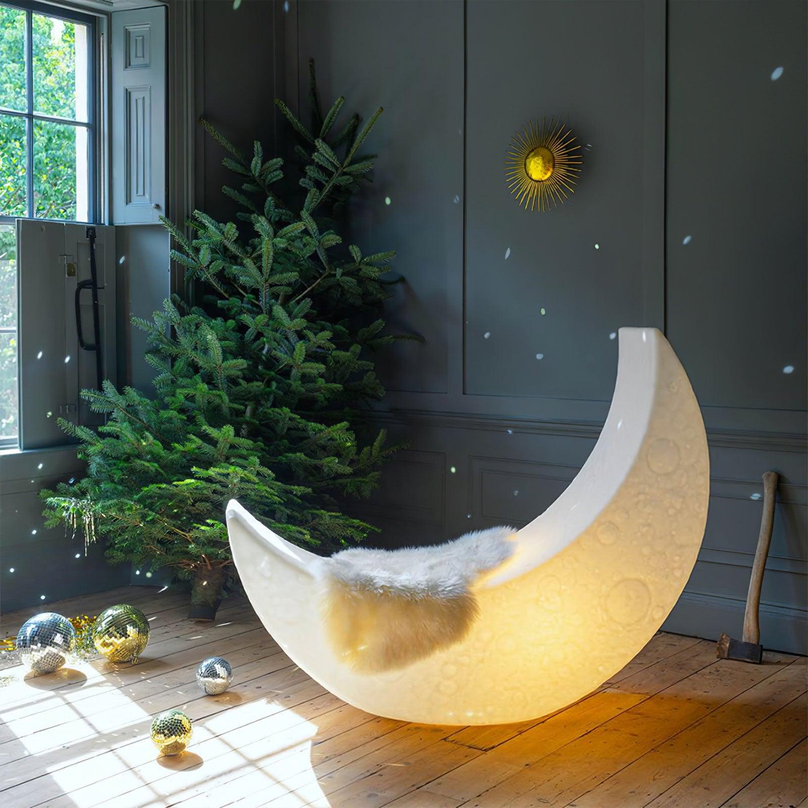 My Moon Floor Lamp - Modern LED Night Light for Bedroom, Nursery & Living Room - Soft Ambient Lighting for Relaxation & Sleep