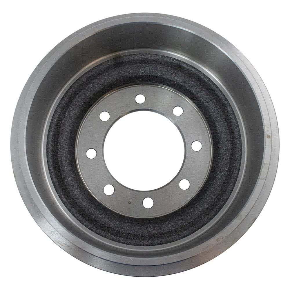 TRQ Rear Brake Drum Pair Set Compatible with 1987-1991 Ford E250/E350 Van & 1985-1997 Ford F250/F350 Truck - Heavy Duty Replacement for Smooth Braking Performance in Commercial & Fleet Vehicles