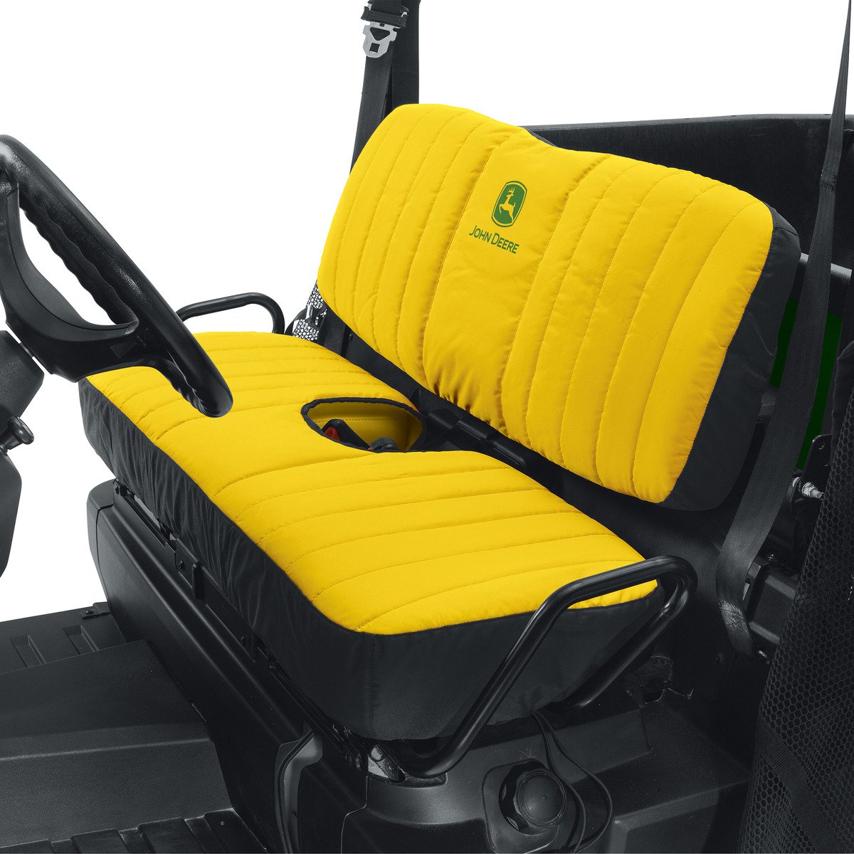 John Deere LP66449 Mid-Size Tractor Bench Seat Cover - Waterproof UV-Resistant Yellow Replacement Seat Cover for John Deere Tractors - Perfect for Farming, Landscaping & Outdoor Equipment Protection