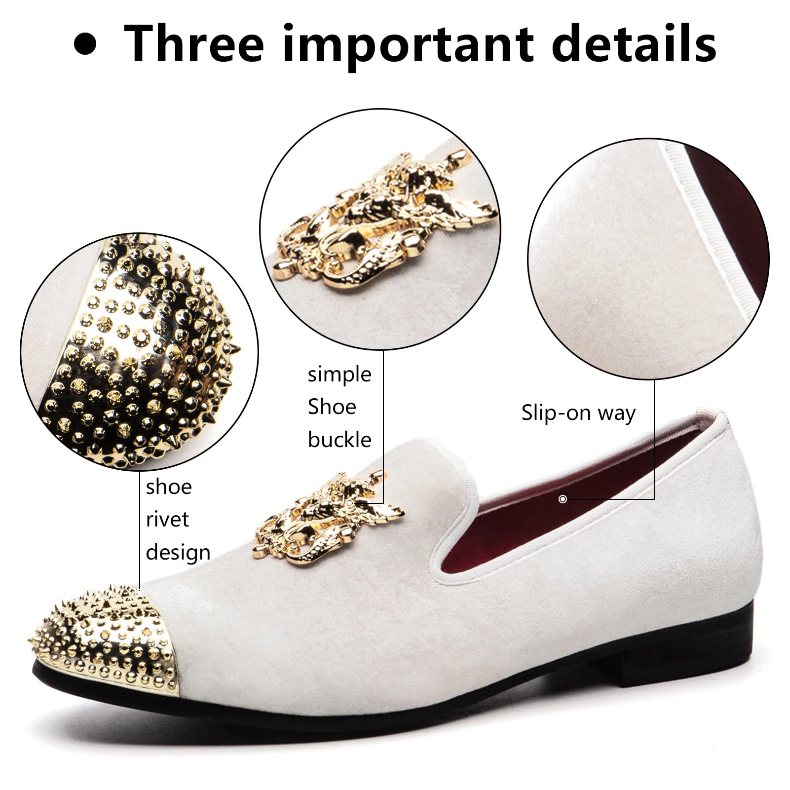 Luxury Meijiana Men's Velvet Loafers with Metal Embellishments - Formal Dress Shoes for Weddings, Parties & Business Events