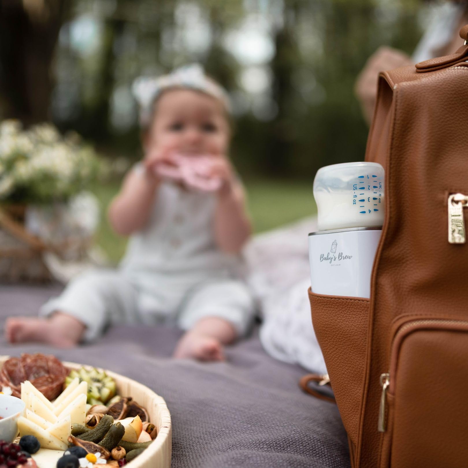 Baby's Brew Portable Bottle Warmer Pro - Leak-Proof Cordless Breastmilk & Formula Warmer with 8-12 Hour Battery Life - Perfect for Travel, On-the-Go Parents, Baby Showers & Everyday Use (Warmer Only)