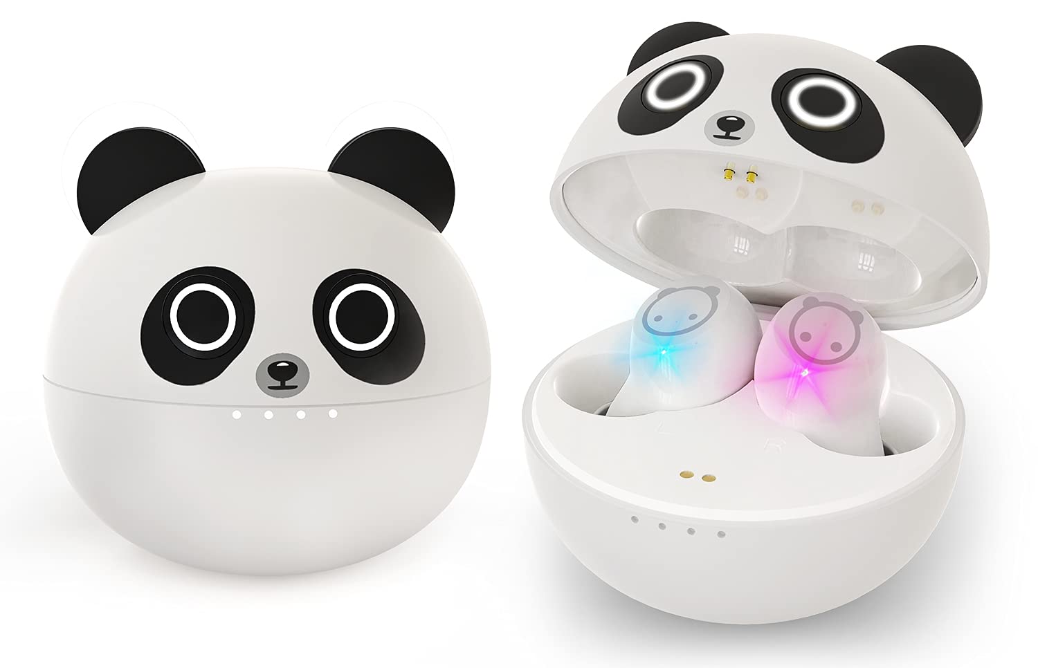 Cute Panda Bluetooth Earbuds for Kids - 36H Playtime, IPX6 Waterproof, Great for Sports & School