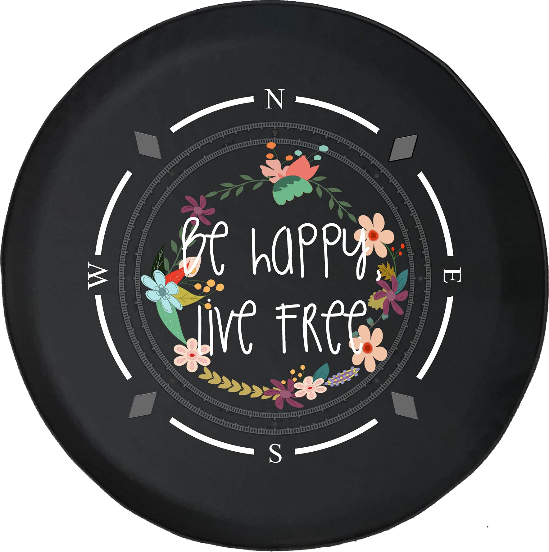 American Flag Spare Tire Cover with Compass Design - Universal Fit for SUV, Trailer, RV & Most Vehicles - Waterproof & UV Resistant - Perfect for Off-Road Adventures & Road Trips