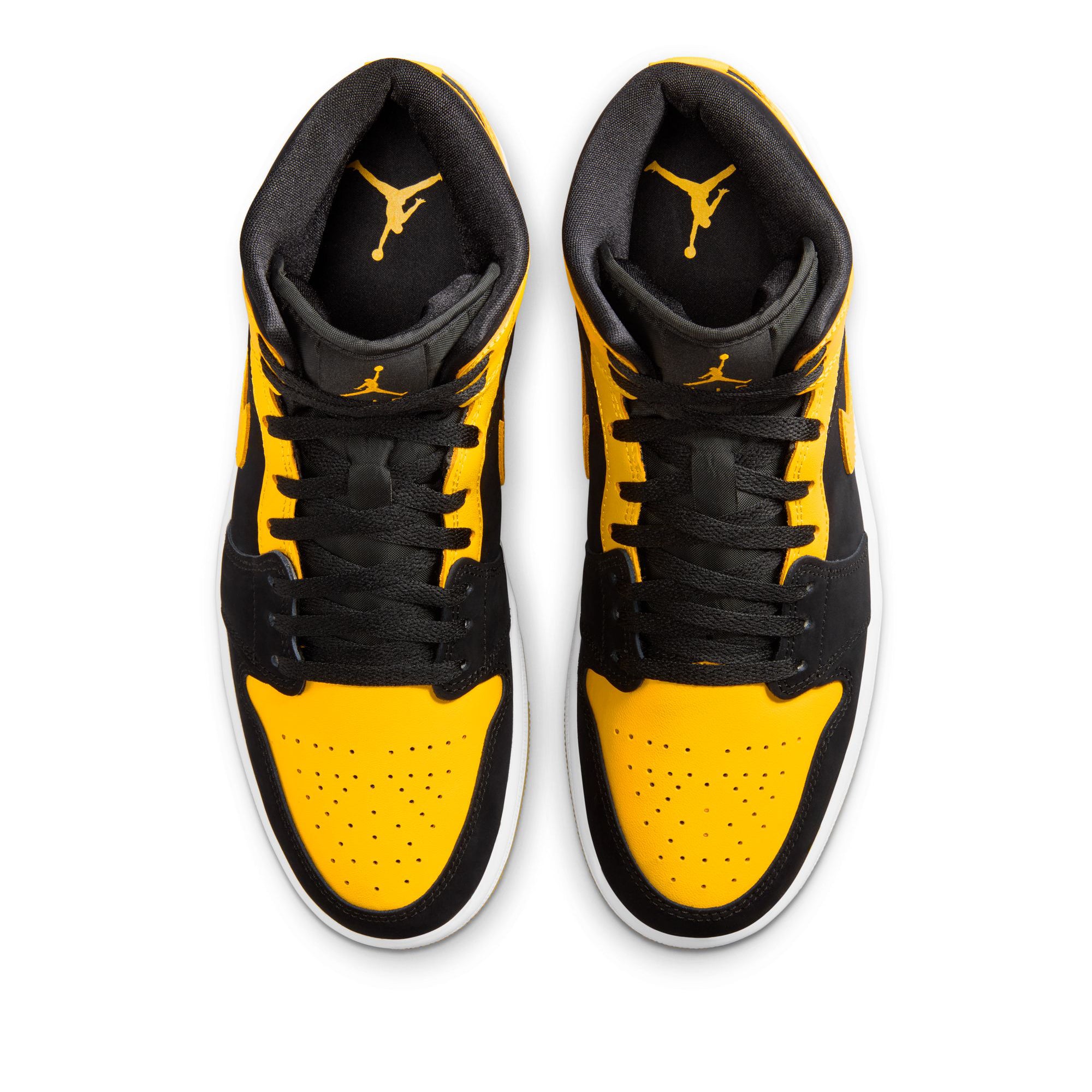 Air Jordan 1 Mid SE Sneakers - Black/Varsity Maize Basketball Shoes for Men - Perfect for Streetwear, Casual Wear & Sports Performance