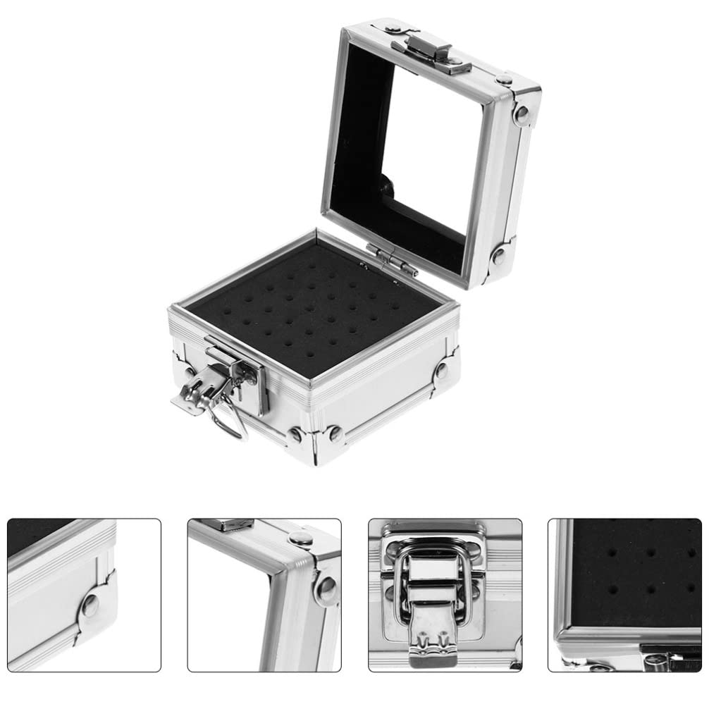 2PCS Aluminum Nail Drill Bit Holder Organizer with Multiple Slots - Portable Nail File Storage Box for Professional & Home Manicure - Perfect for Nail Salons, DIY Nail Art, and Travel Nail Kits