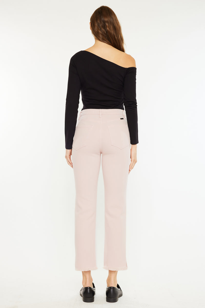 Tiana High Rise Slim Straight Jeans for Women - Stretchy Denim Pants, Comfortable & Flattering Fit - Perfect for Casual Wear, Office, and Night Out