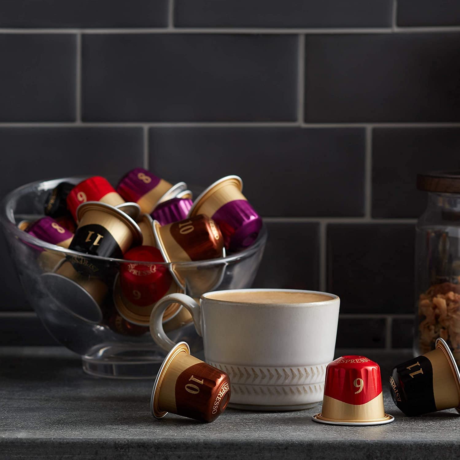 Peet's Coffee Espresso Capsules Variety Pack (40 Count) & Nerissimo Dark Roast Coffee (50 Count) - Compatible with Nespresso Original Line Machines | Perfect for Home Brewing, Office Use & Gifts