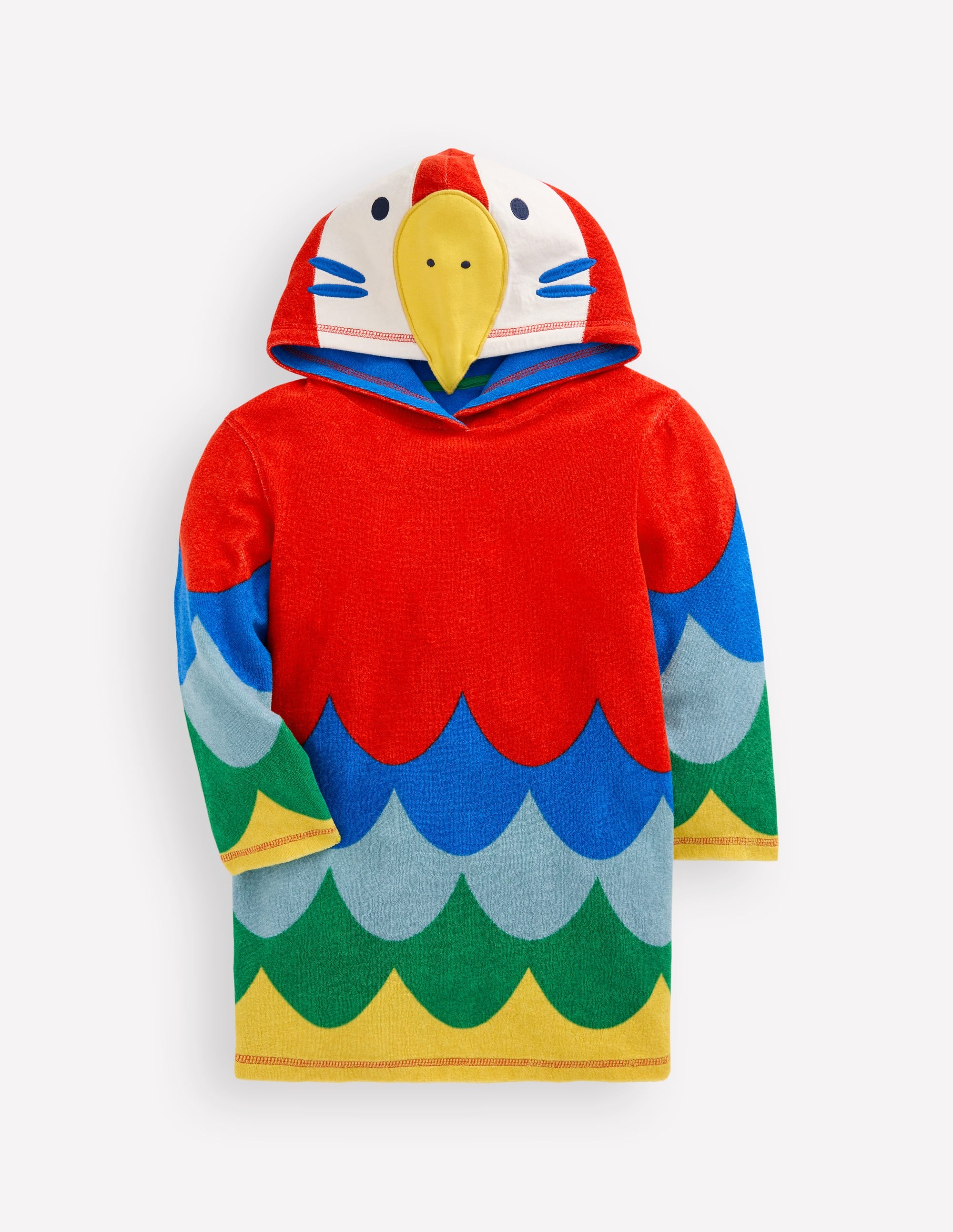 Colorful Appliqué Towel Throw Blanket with Multi Rainbow Parrot Design - Soft & Cozy for Sofa, Bed, Picnic, and Outdoor Use