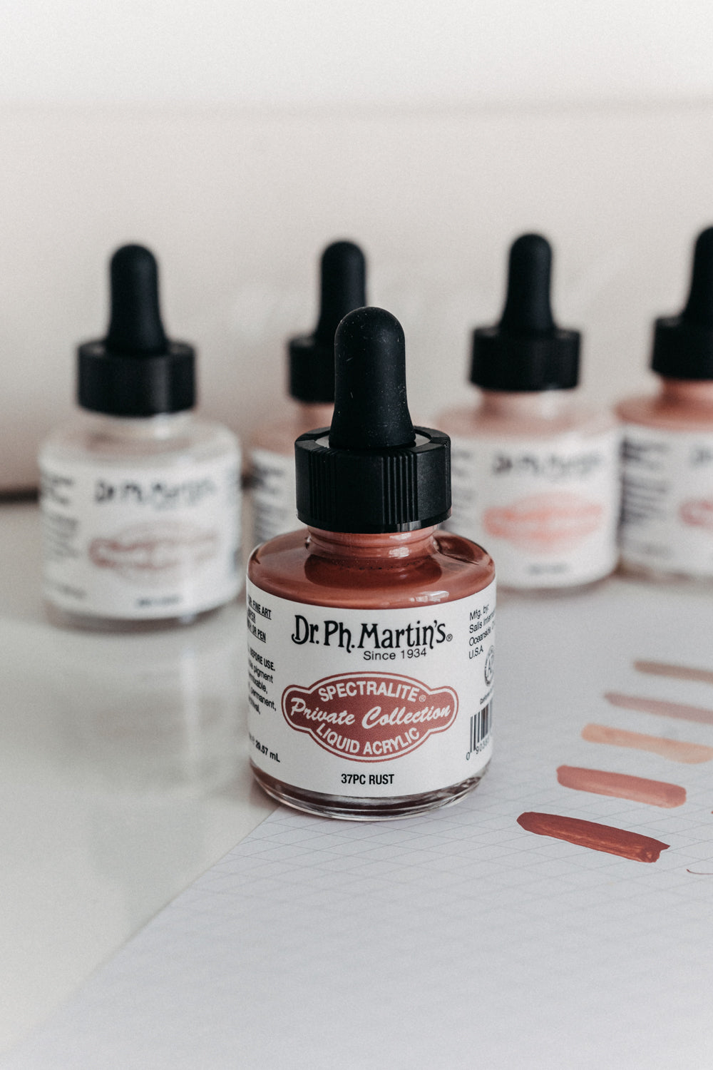 Premium Warm Tone Calligraphy Ink Set - 5 Vibrant Colors for Brush Pen, Dip Pen & Hand Lettering - Perfect for Wedding Invitations, Art Projects & DIY Crafts