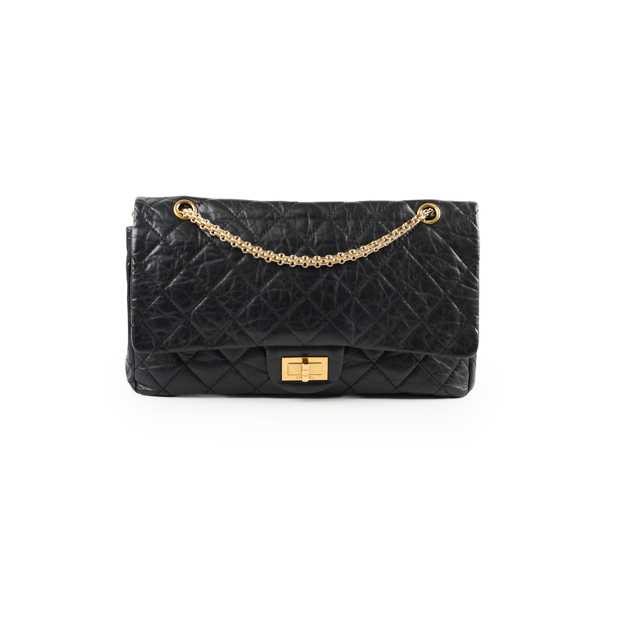 Chanel Reissue 227 Black Leather Flap Bag - Classic Luxury Handbag for Women | Perfect for Evening Events, Parties & Special Occasions