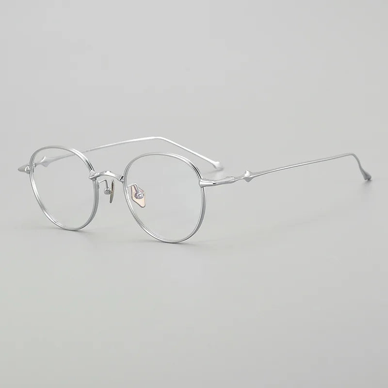 Stylish Unisex Black Titanium Eyeglasses - Oval & Round Full Rim Frames 14022 | Perfect for Work, Reading & Everyday Fashion