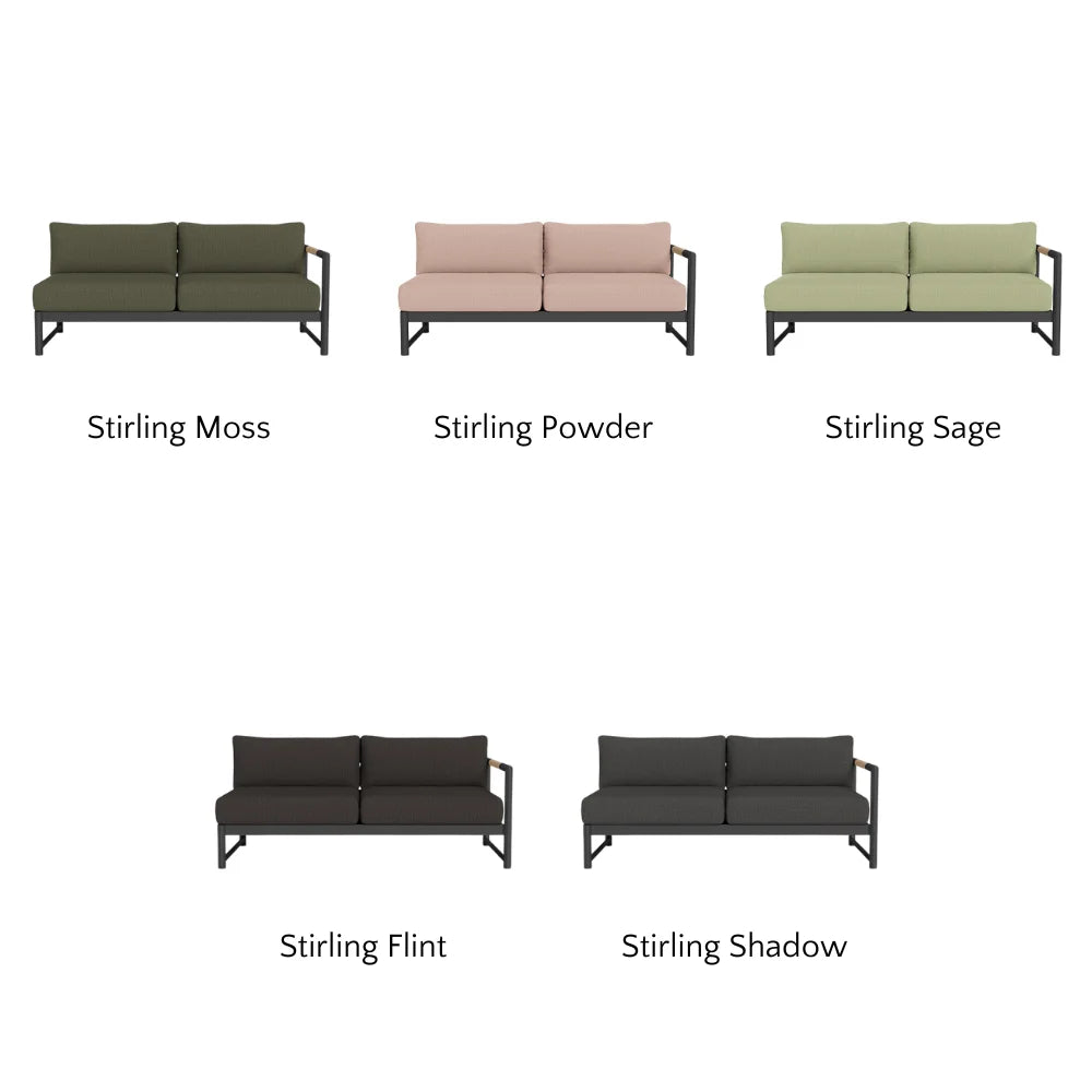 Breeze XL Outdoor Patio Loveseat with Right Arm - Perfect for Gardens, Decks, and Poolside Relaxation