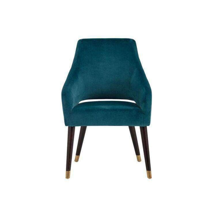 Adelaide Dining Chair - Modern Wooden Kitchen Chairs Set of 2, Comfortable Upholstered Seat with Metal Legs - Perfect for Dining Room, Kitchen, Breakfast Nook & Home Office