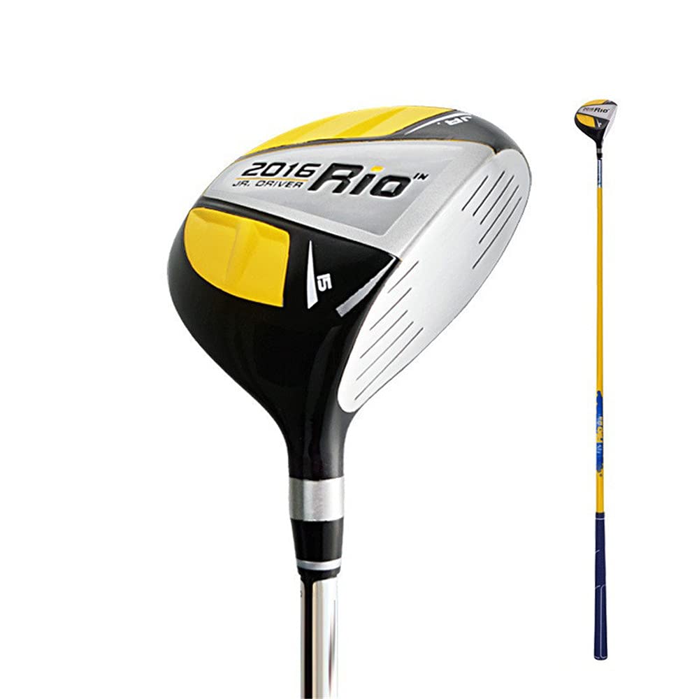 **Junior Golf Club Set for Kids Ages 3-12 - 32''-36'' Wood Driver & Putter for Boys & Girls (White & Pink, 34'' for 6-8Y) - Perfect for Backyard Practice, Driving Range & Junior Golf Tournaments**