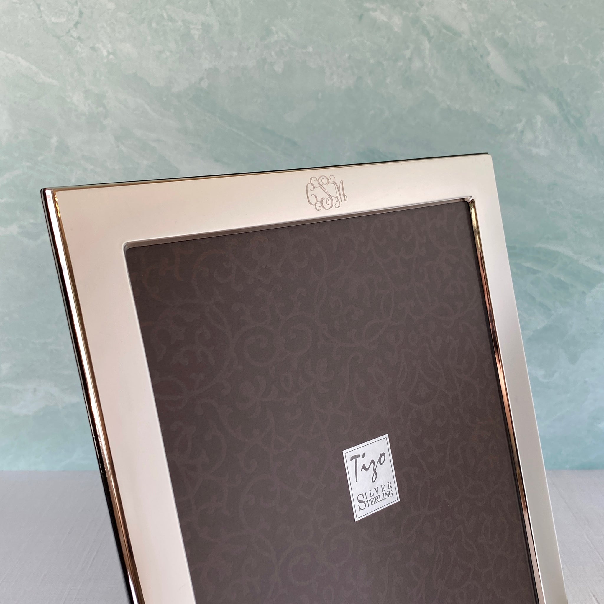 8x10 Sterling Silver Picture Frame - Elegant Plain Photo Display for Home, Office & Gifts | Wall Mount or Tabletop Decor