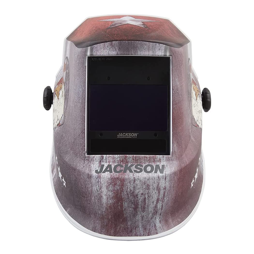 Jackson Safety Premium Auto Darkening Welding Helmet with ADF - Ultra Lightweight Welding Hood ANSI Z87.1 Certified - for MIG, TIG, Arc Welding & Metal Fabrication (Multiple Styles Available)