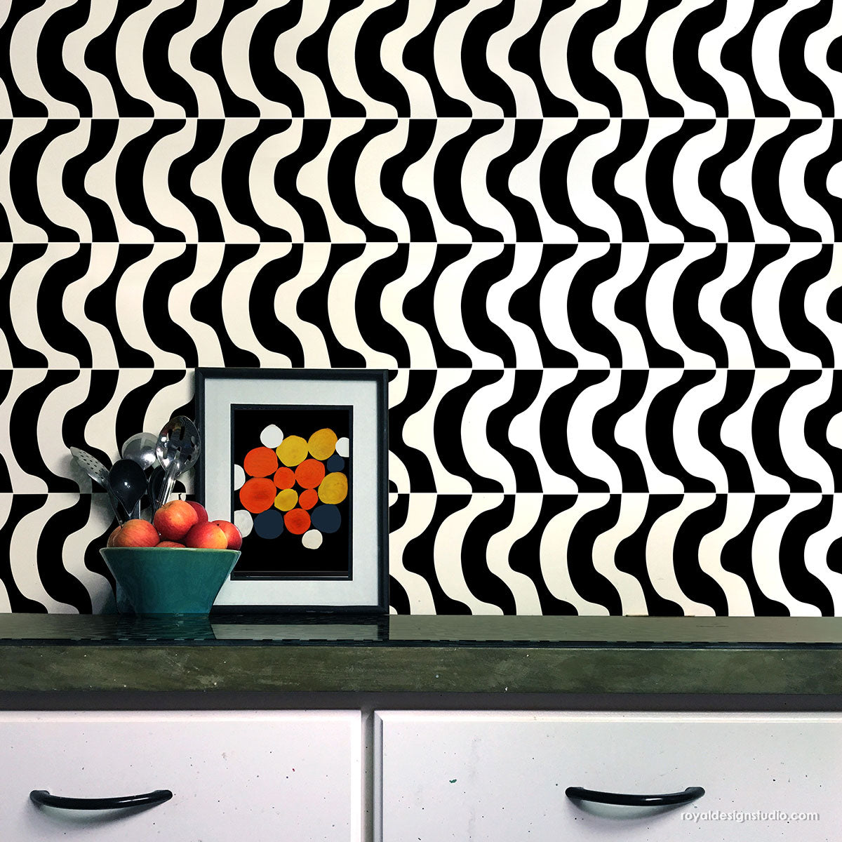 Modern Art Wall Stencil Kit - DIY Home Decor Painting Templates for Creative Wall Designs | Perfect for Living Rooms, Bedrooms & Nursery Accent Walls